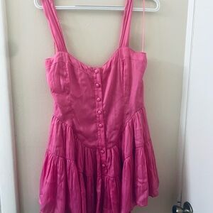 Pink Button-Down Dress